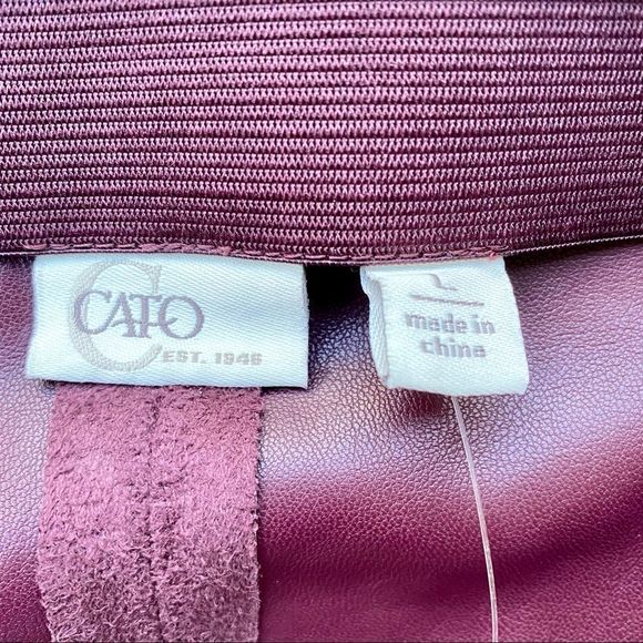 Cato Faux Leather Faux Suede Sportswear Mini Skirt Sz L - Picture 2 of 6